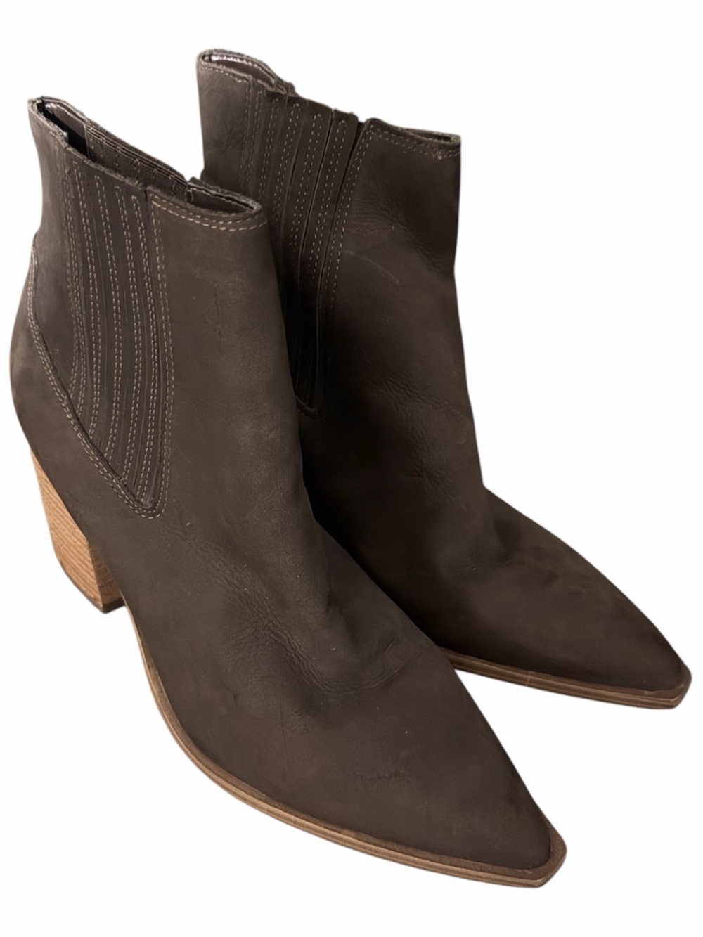 Steve Madden Dark Brown Pointed Toe Ankle Boots